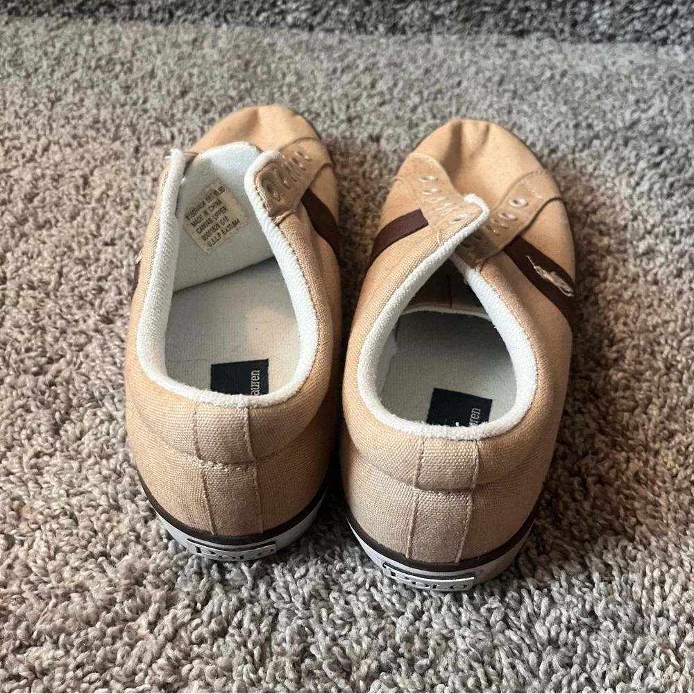 Polo Ralph Lauren Shoes Men Sz‎ 10.5 Tan Sneakers
